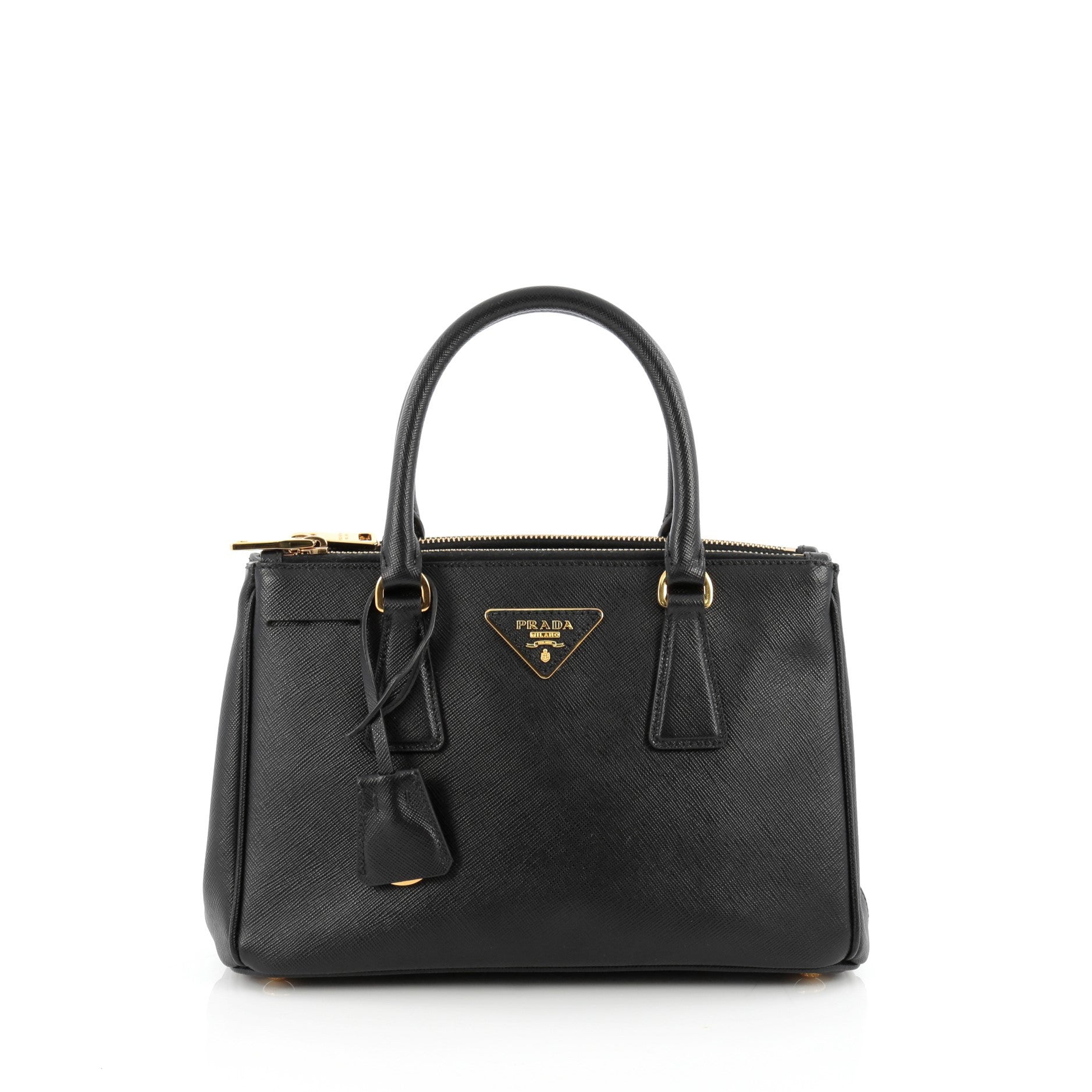 Double Zip Lux Tote Saffiano Leather Mini
