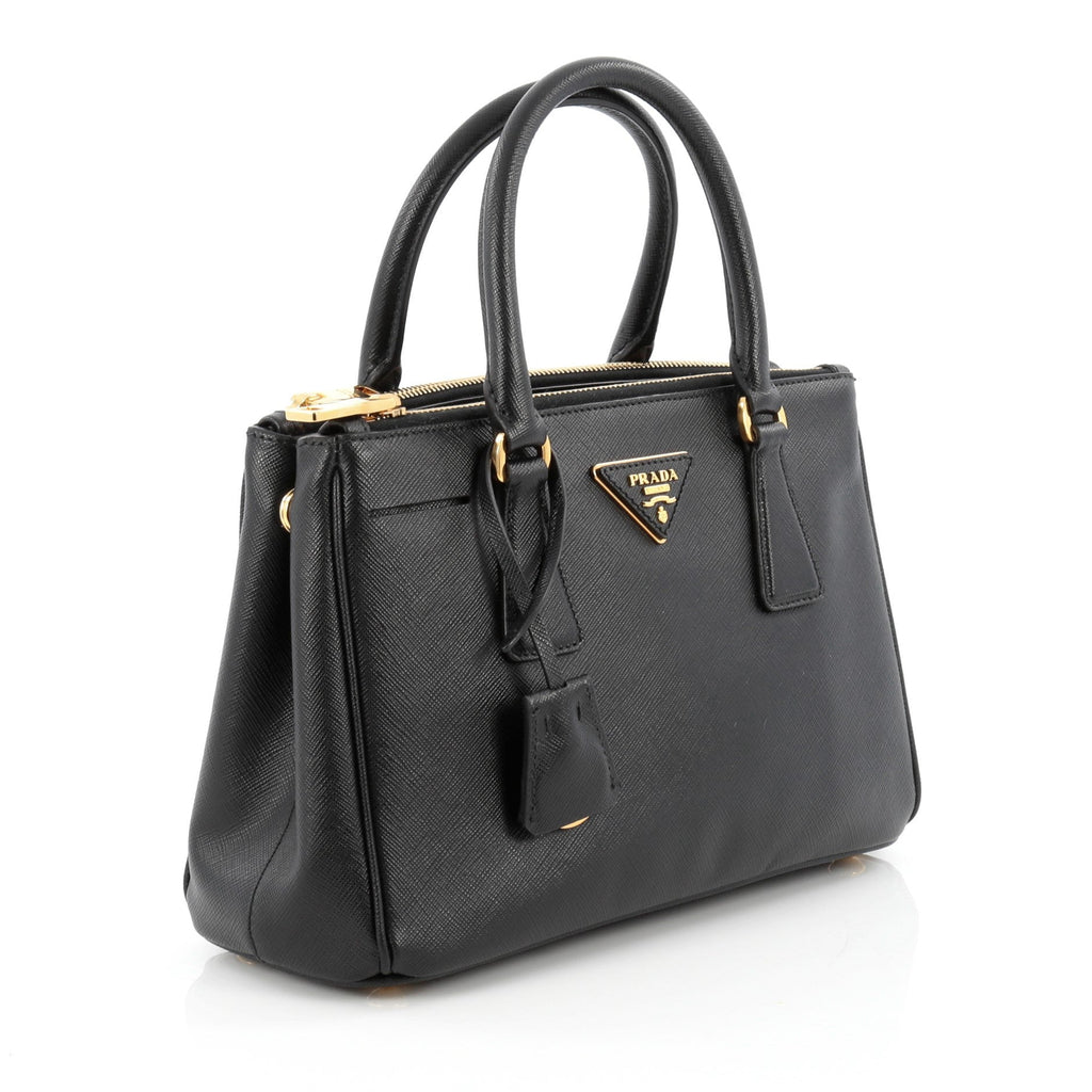 Double Zip Lux Tote Saffiano Leather Mini