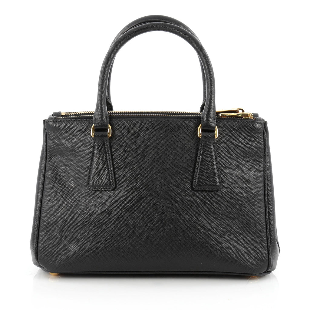 Double Zip Lux Tote Saffiano Leather Mini