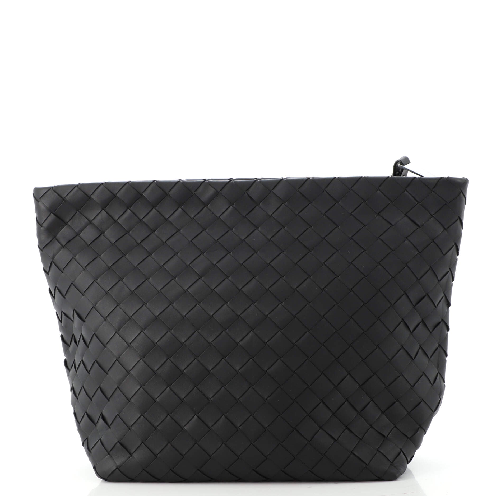 Top Zip Wristlet Clutch Intrecciato Nappa Large
