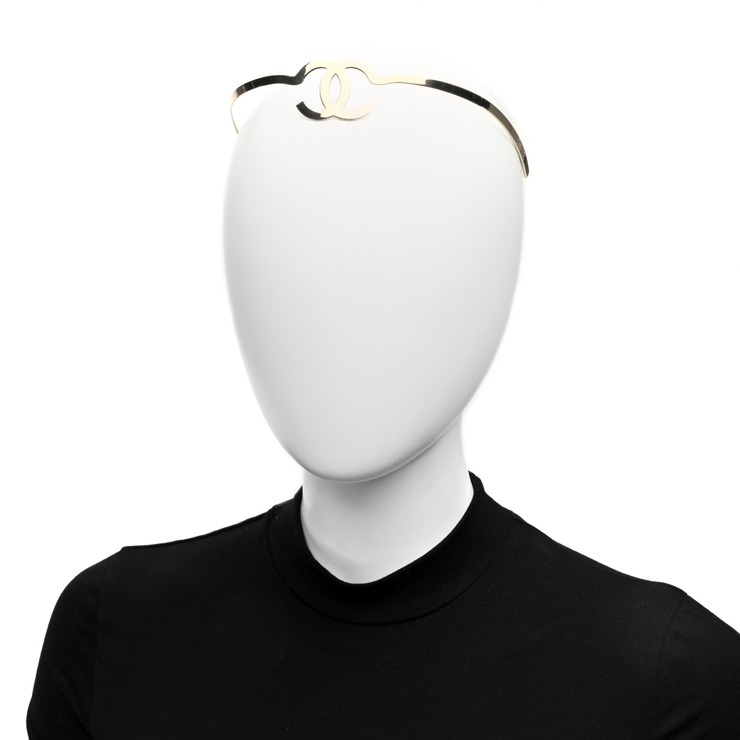 Metal CC Headband Light Gold