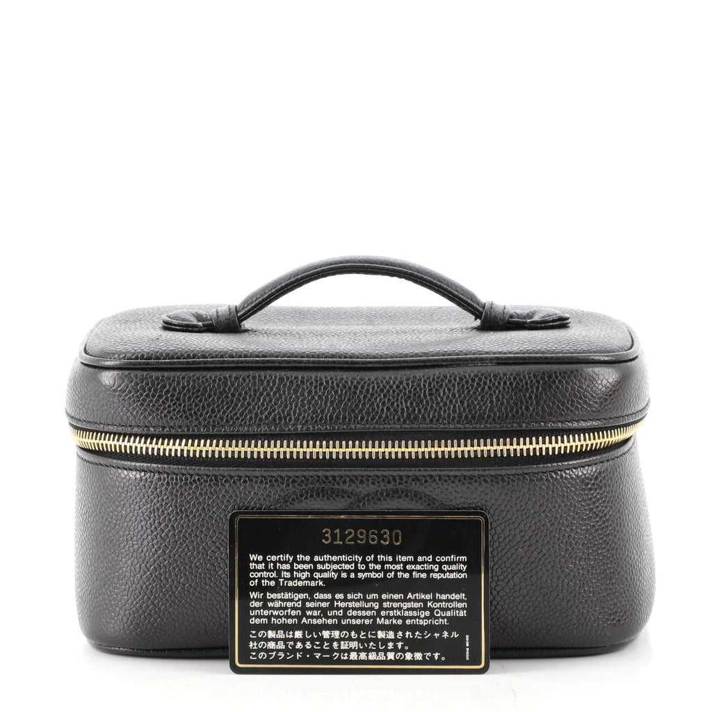 Vintage Timeless Cosmetic Case Caviar Medium