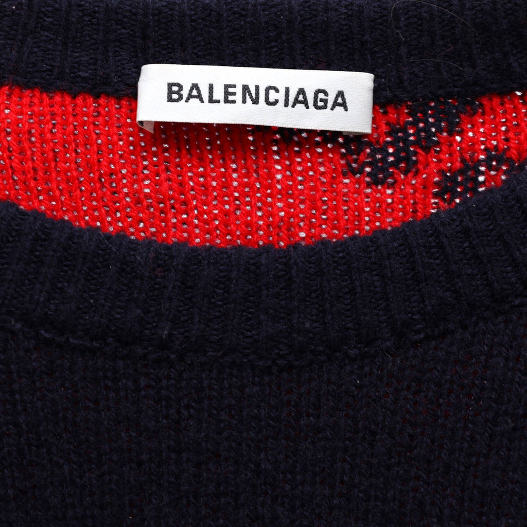 Men's Allover Logo Crewneck Sweater Wool Blend