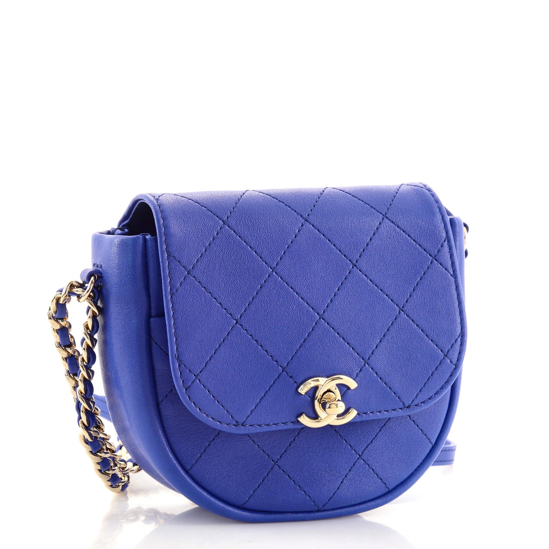 Casual Trip Messenger Bag Quilted Lambskin Mini