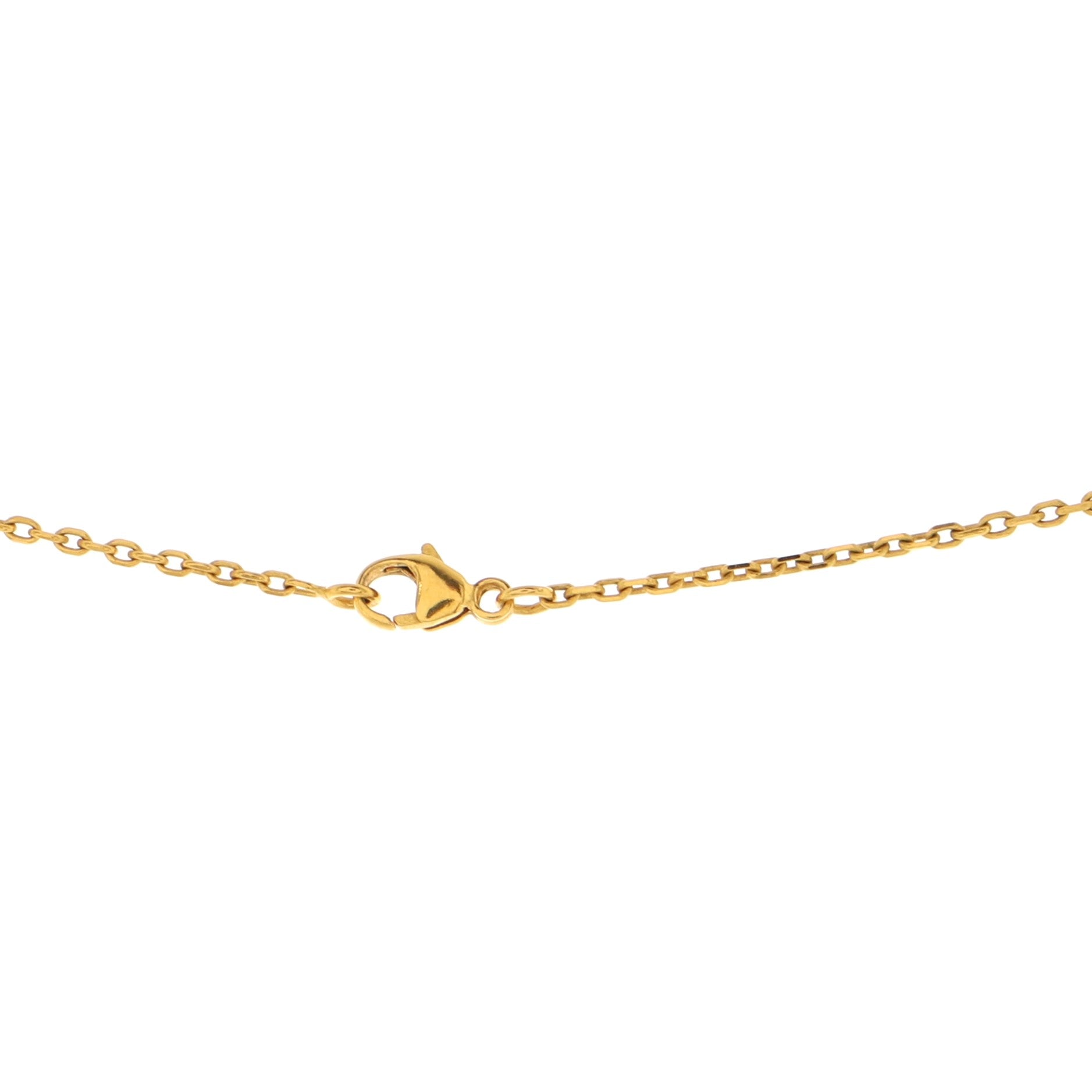 Pop H Pendant Chain Necklace Metal and Enamel Mini