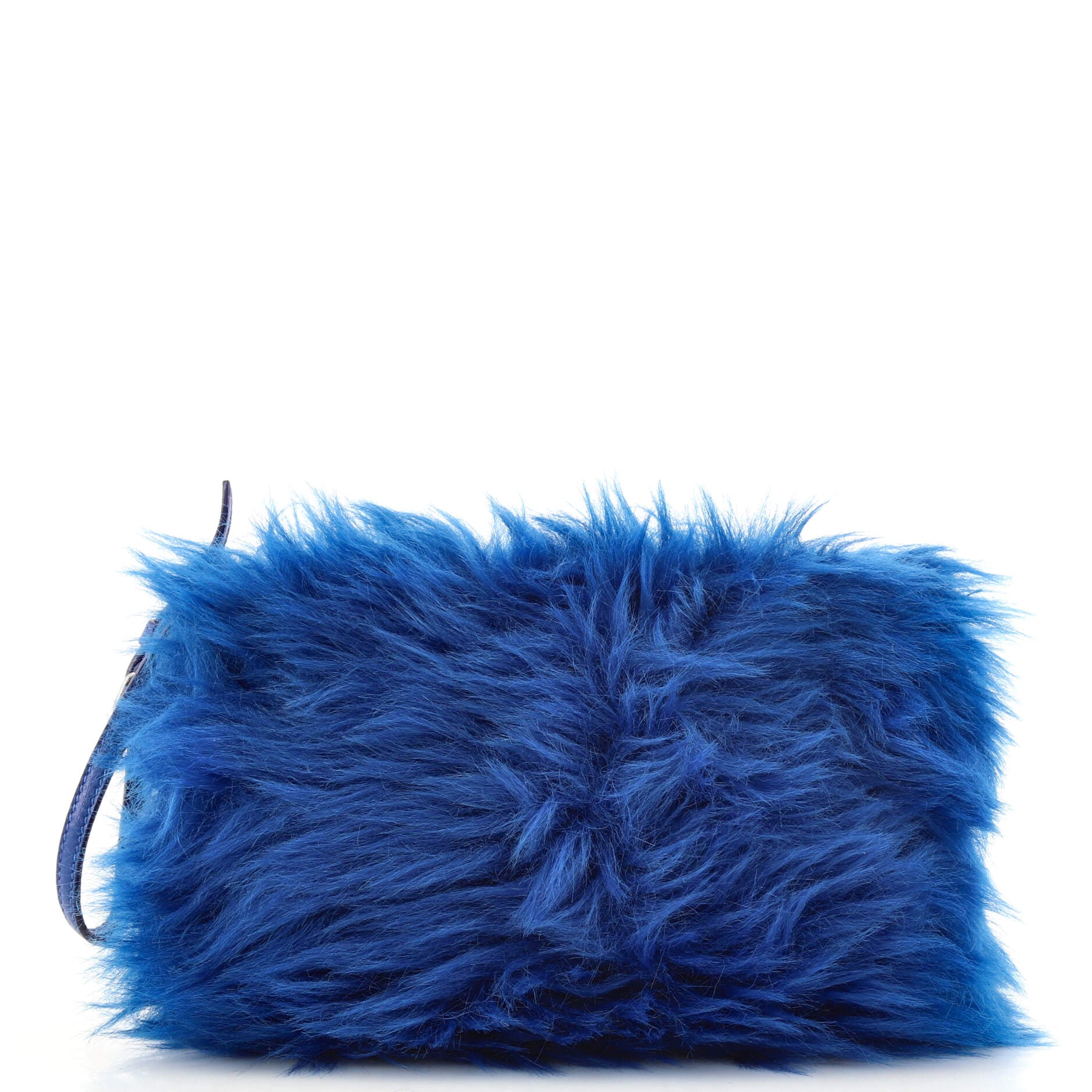 Eco Zip Clutch Faux Fur Medium