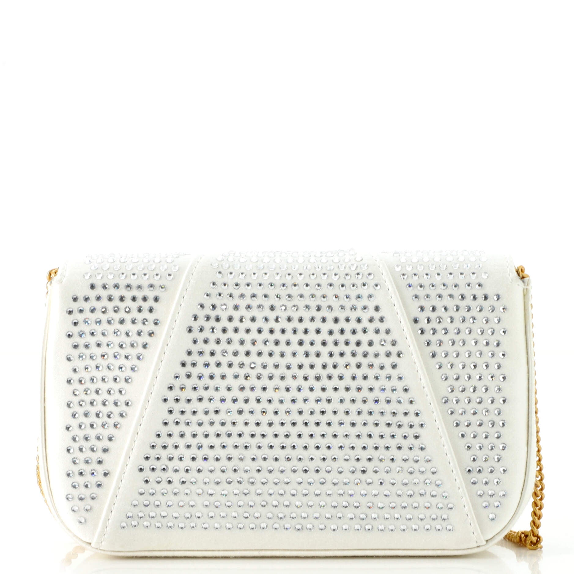 Virtus Clutch on Chain Embellished Satin