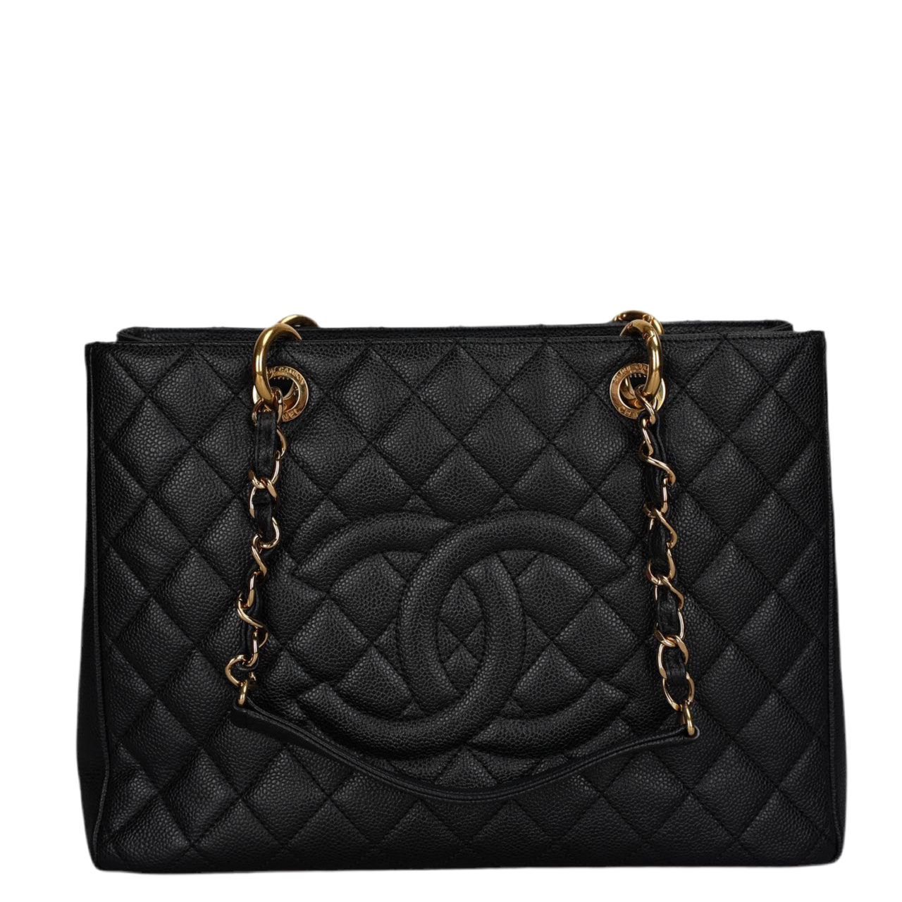 Chanel Black Grand Shopping Tote Black GST Bag Caviar 2012