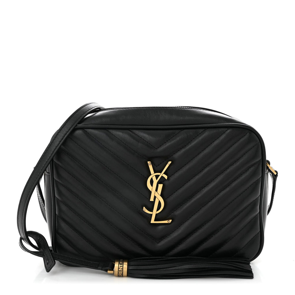 Calfskin Matelasse Monogram Lou Camera Bag Black