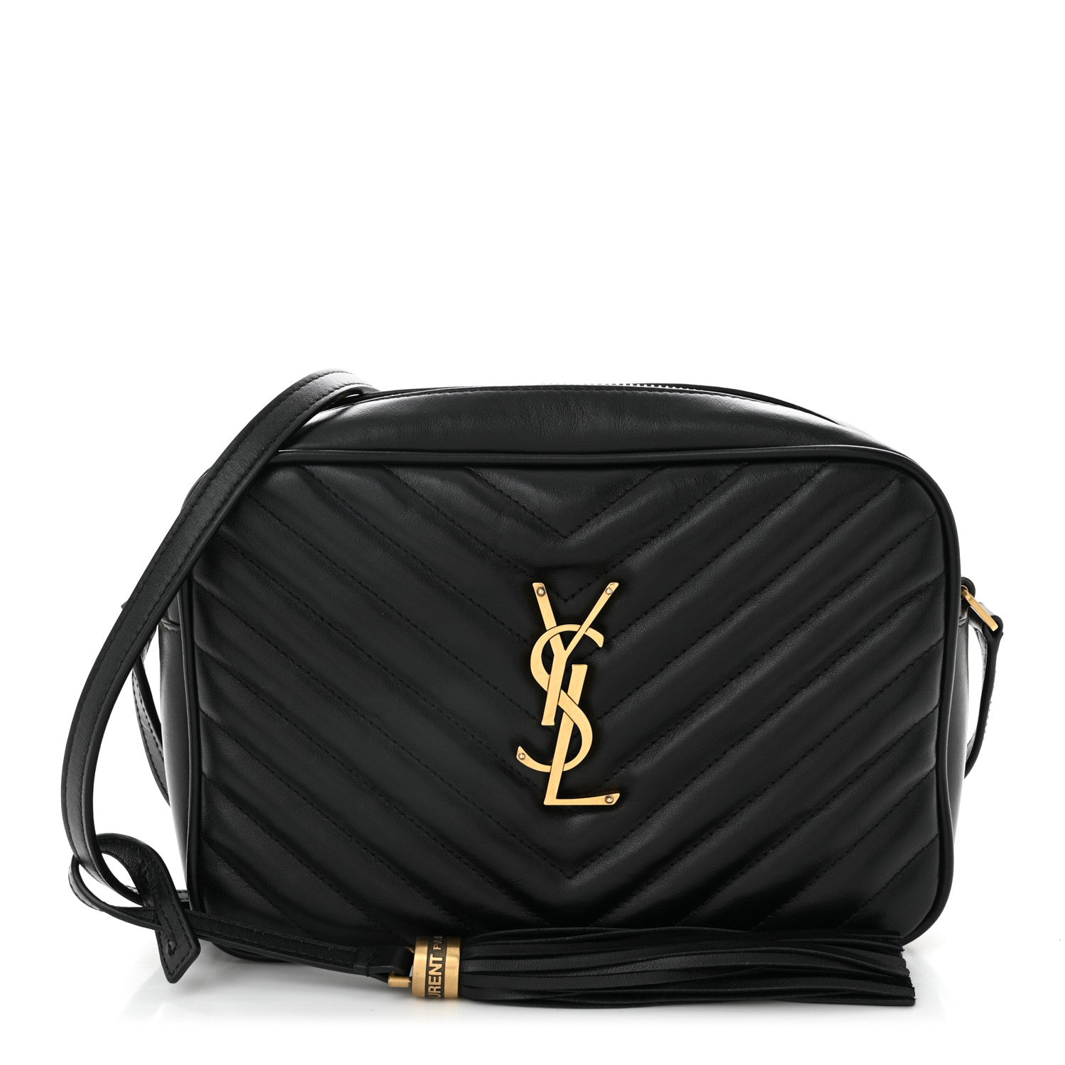 Calfskin Matelasse Monogram Lou Camera Bag Black
