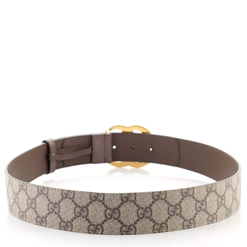 GG Marmont Belt GG Coated Canvas and Leather Wide 90