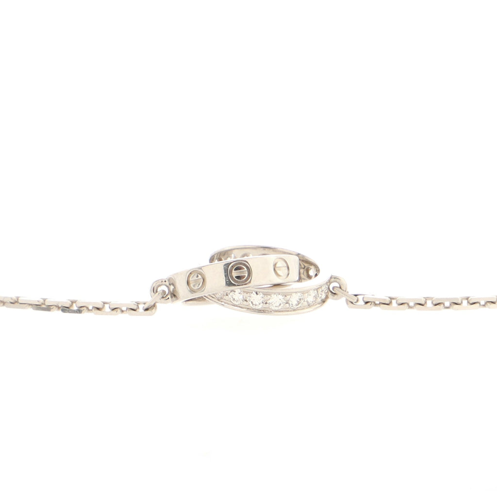 Love Interlocking Necklace 18K White Gold and Diamonds