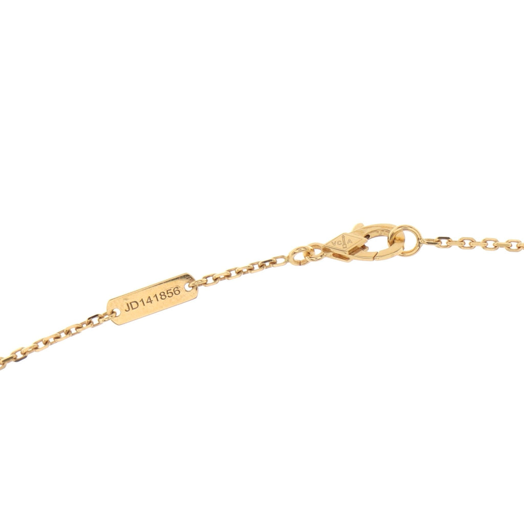 Vintage Alhambra Pendant Necklace 18K Yellow Gold and Onyx