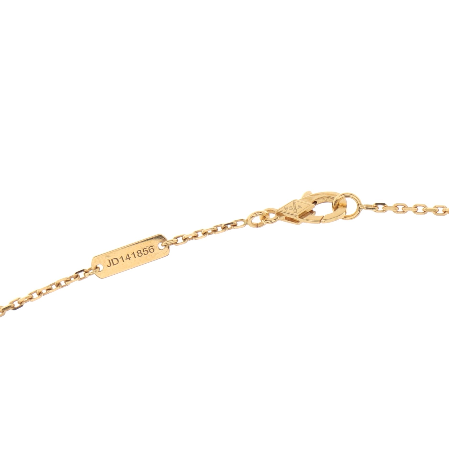 Vintage Alhambra Pendant Necklace 18K Yellow Gold and Onyx
