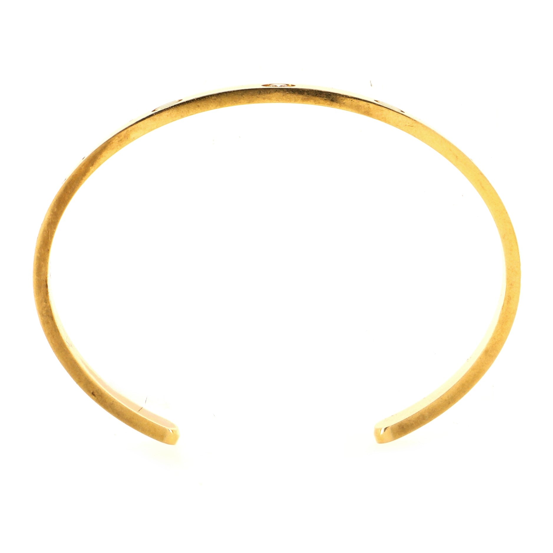 Love 1 Diamond Cuff Bracelet 18K Yellow Gold with Diamond