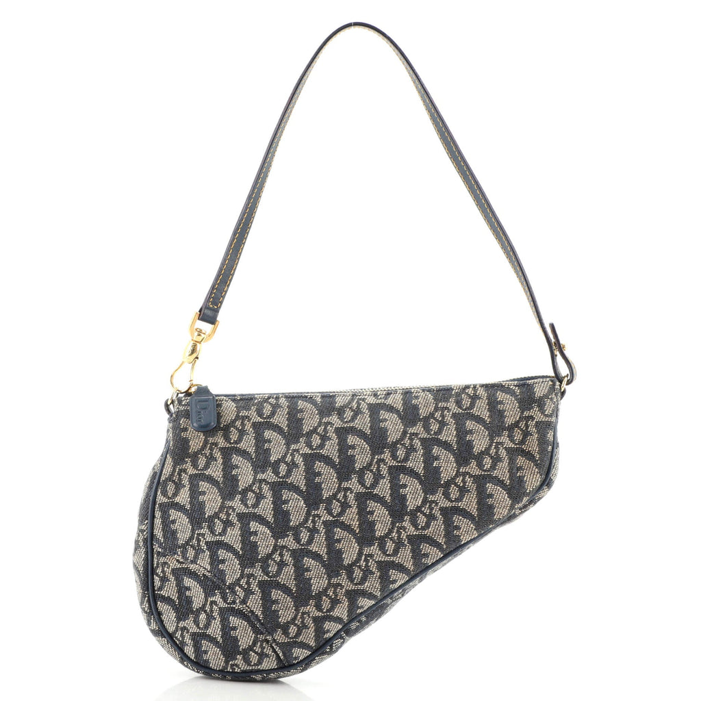 Vintage Saddle Bag Diorissimo Canvas Mini