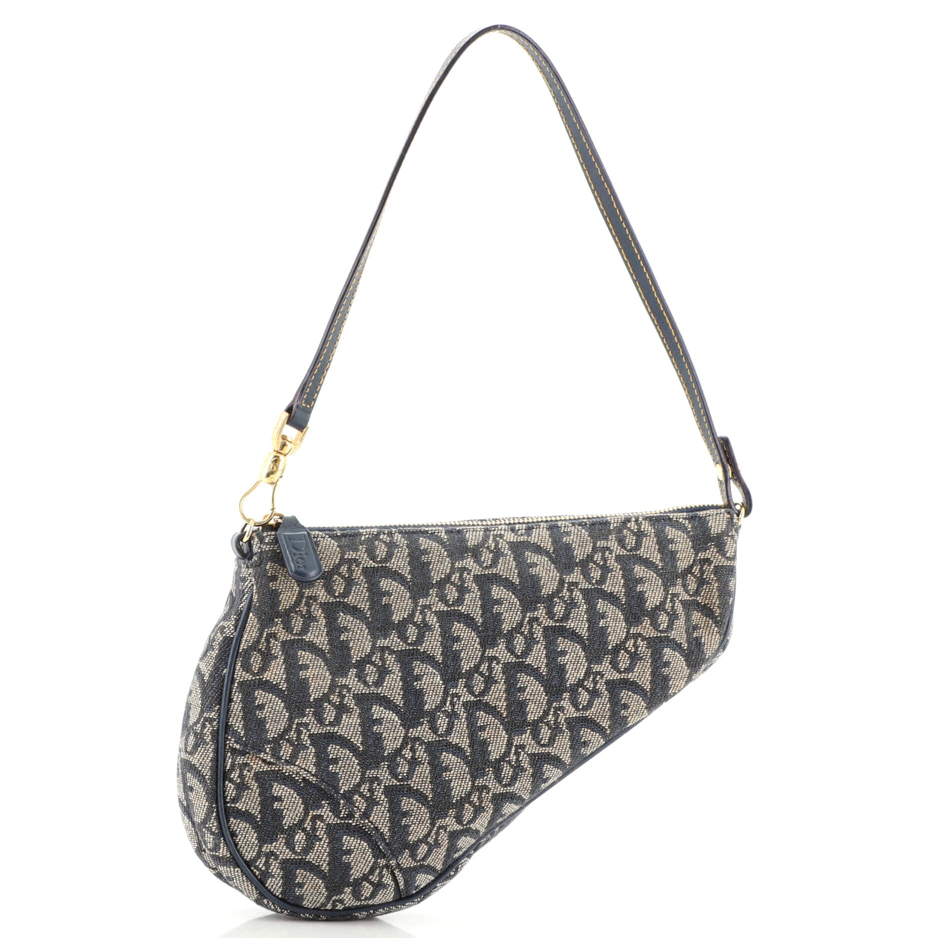 Vintage Saddle Bag Diorissimo Canvas Mini