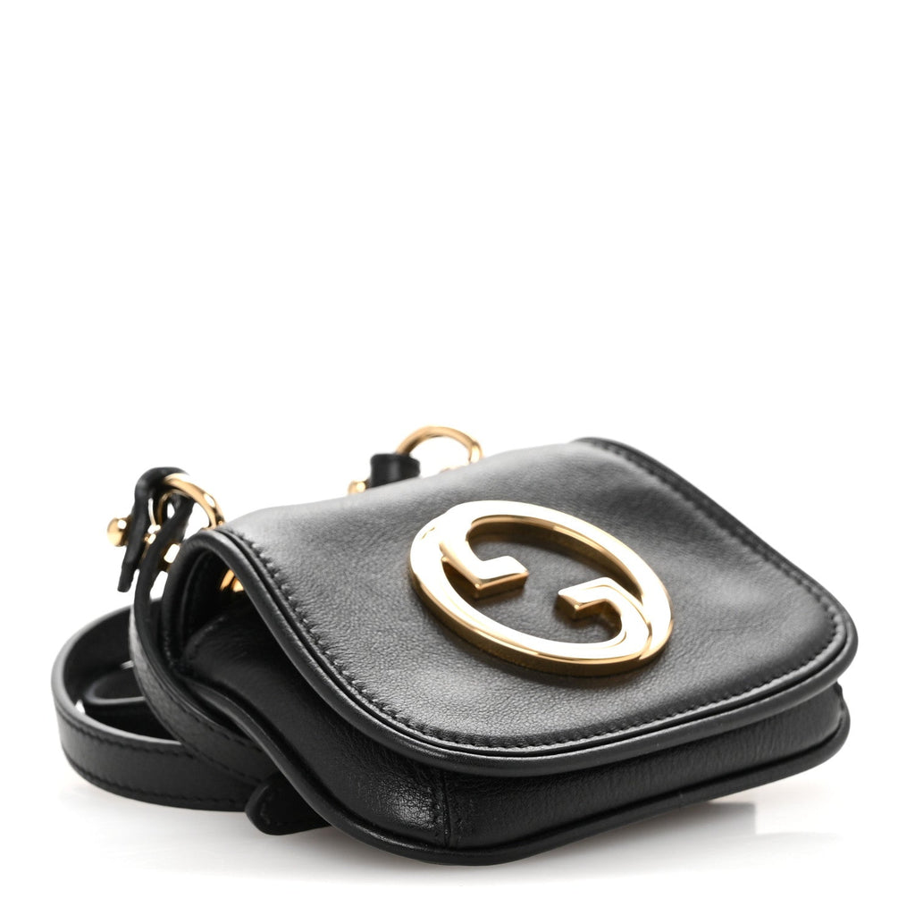 Roxy Calfskin Blondie  Case Wallet with Strap Black