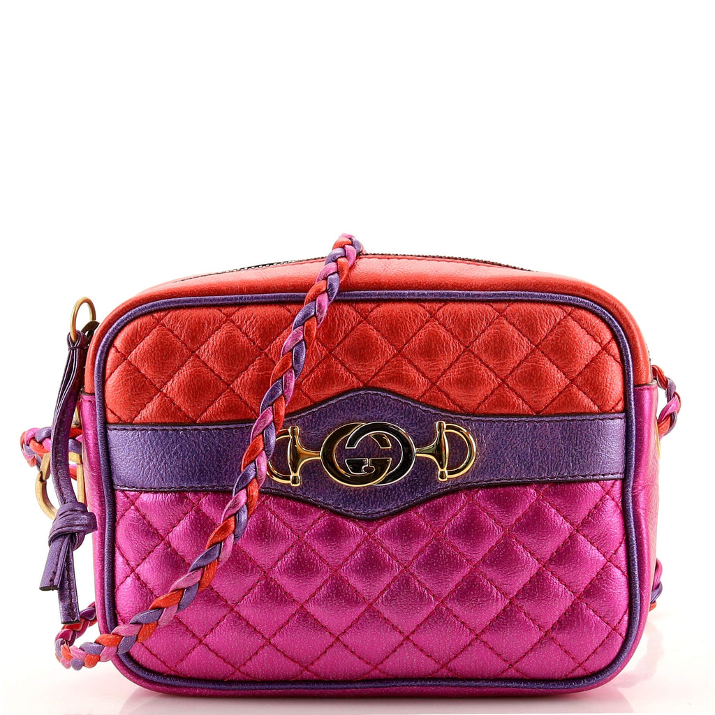 Trapuntata Camera Bag Quilted Laminated Leather Mini