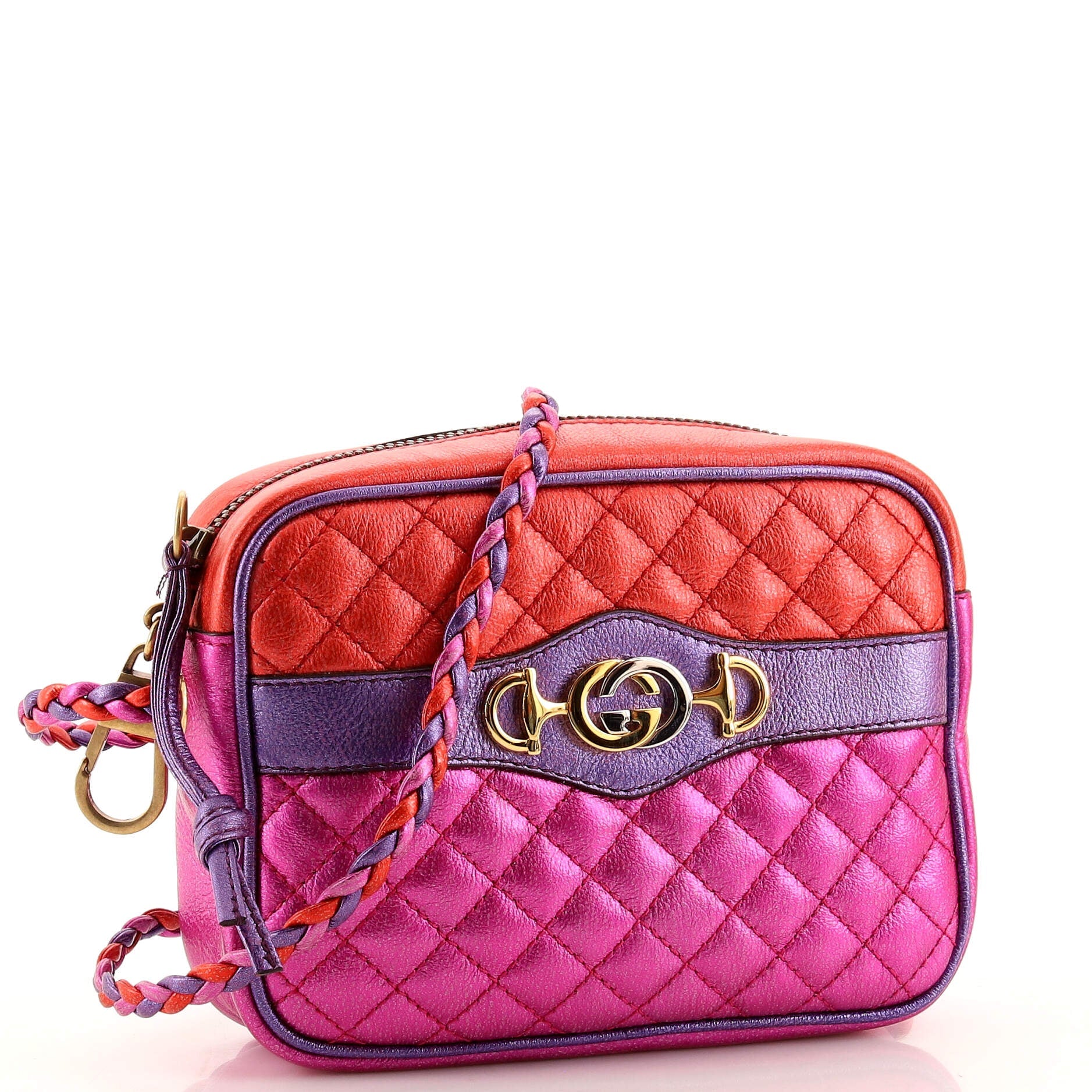 Trapuntata Camera Bag Quilted Laminated Leather Mini