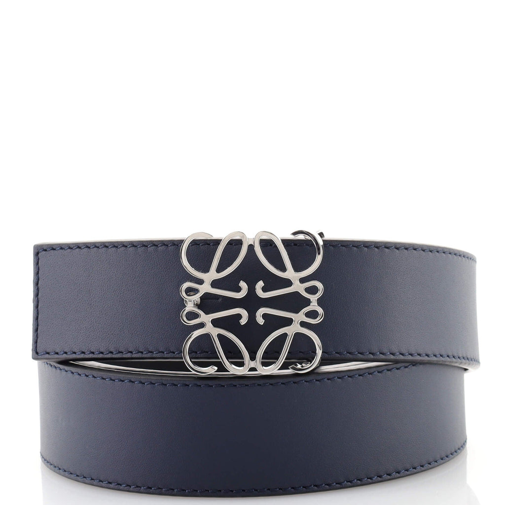 Anagram Logo Buckle Belt Leather Wide 80