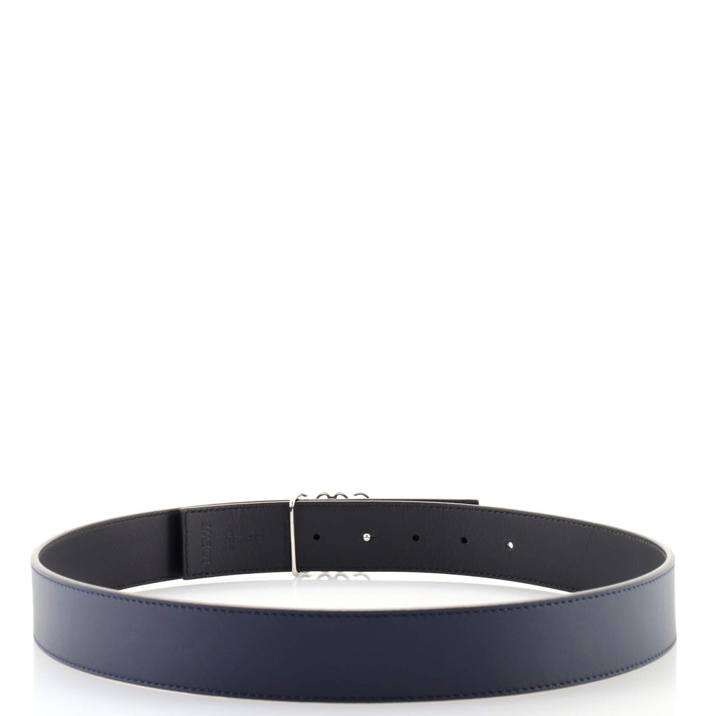 Anagram Logo Buckle Belt Leather Wide 80