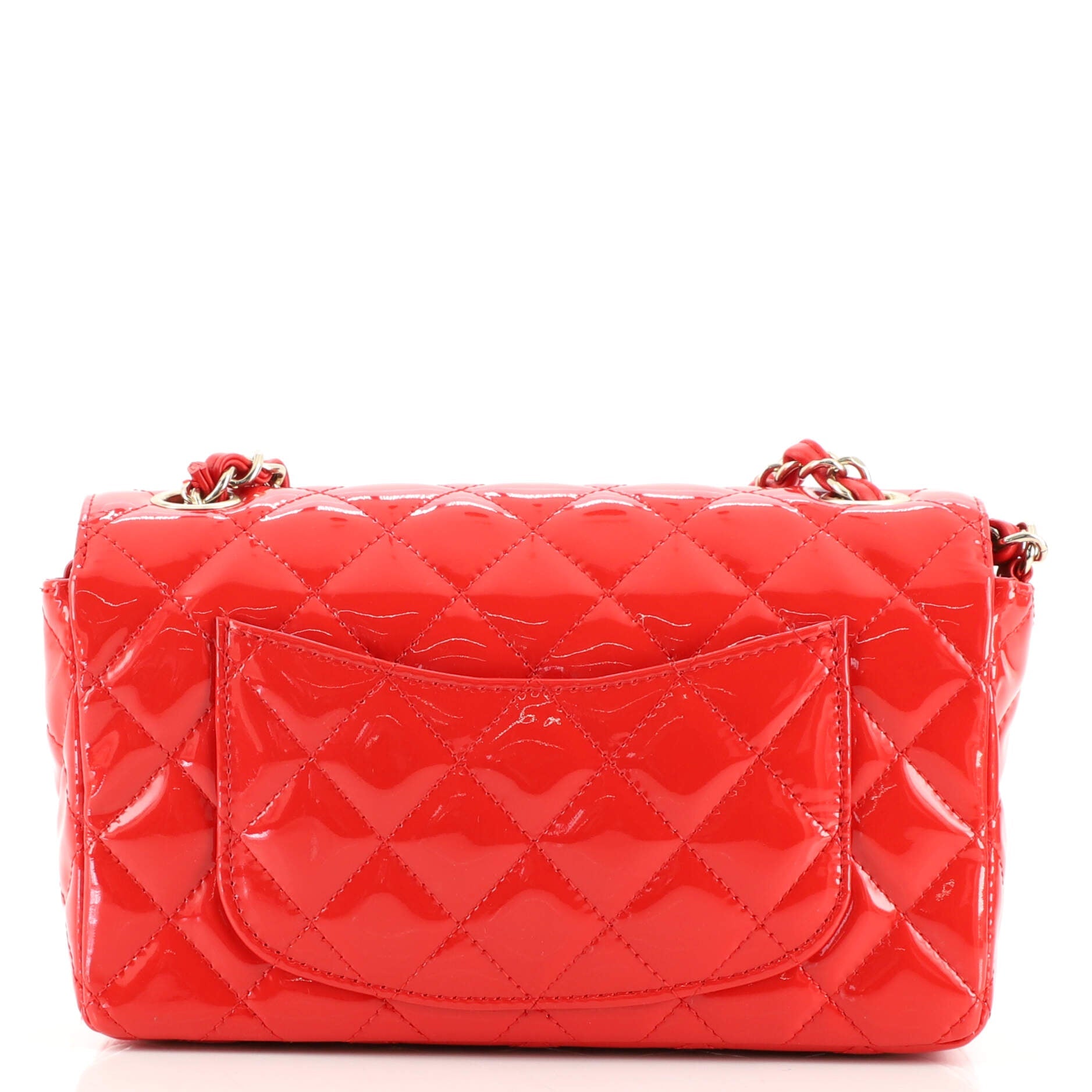 Classic Single Flap Bag Quilted Patent Mini