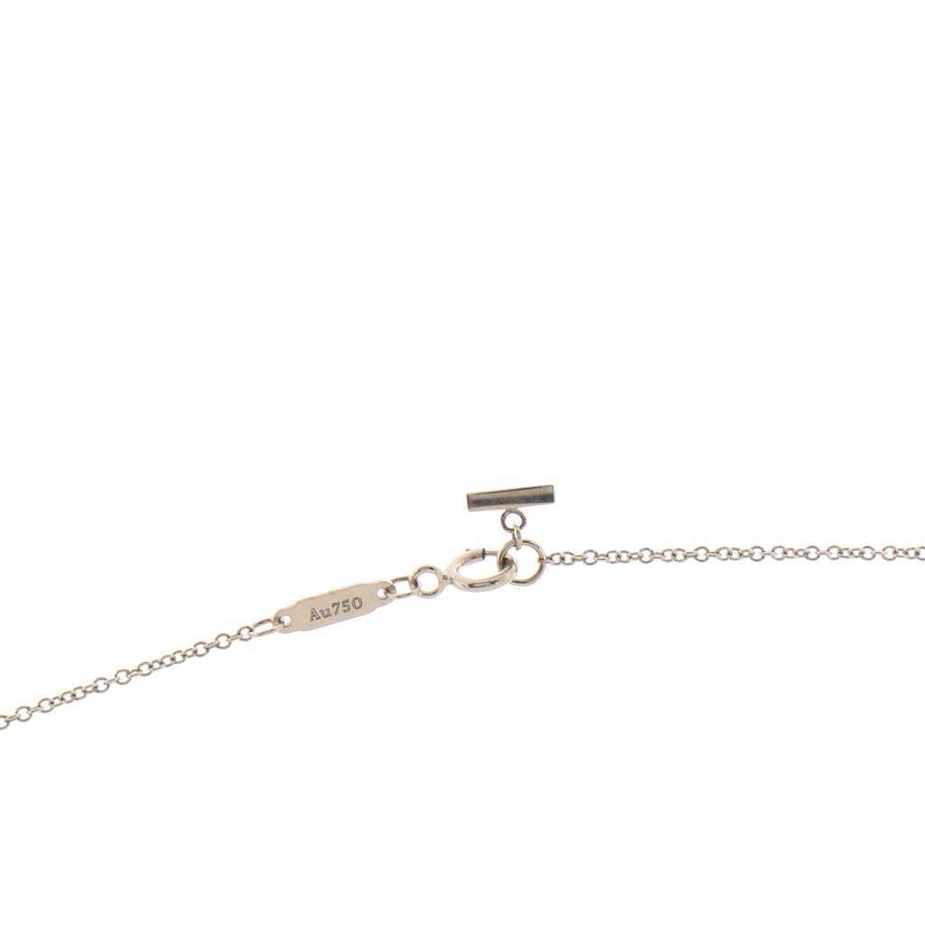 T Smile Pendant Necklace 18K White Gold Small