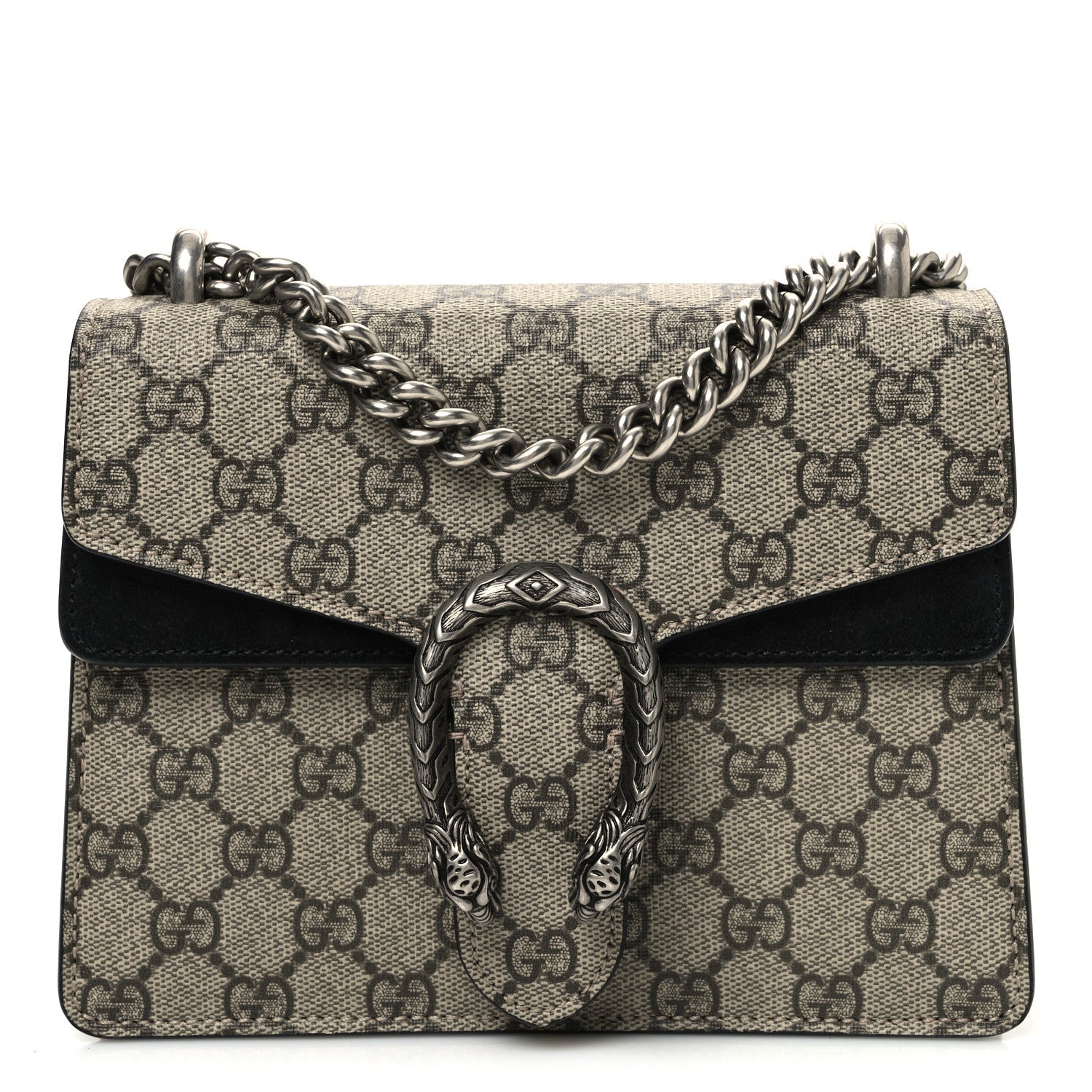 GG Supreme Monogram Mini Dionysus Shoulder Bag Black