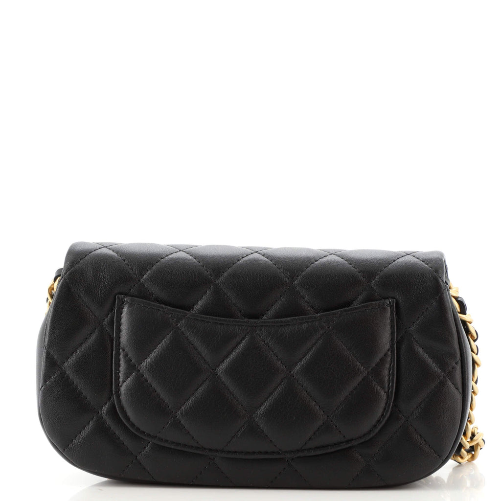 Coco Mail Clutch with Chain Quilted Calfskin
