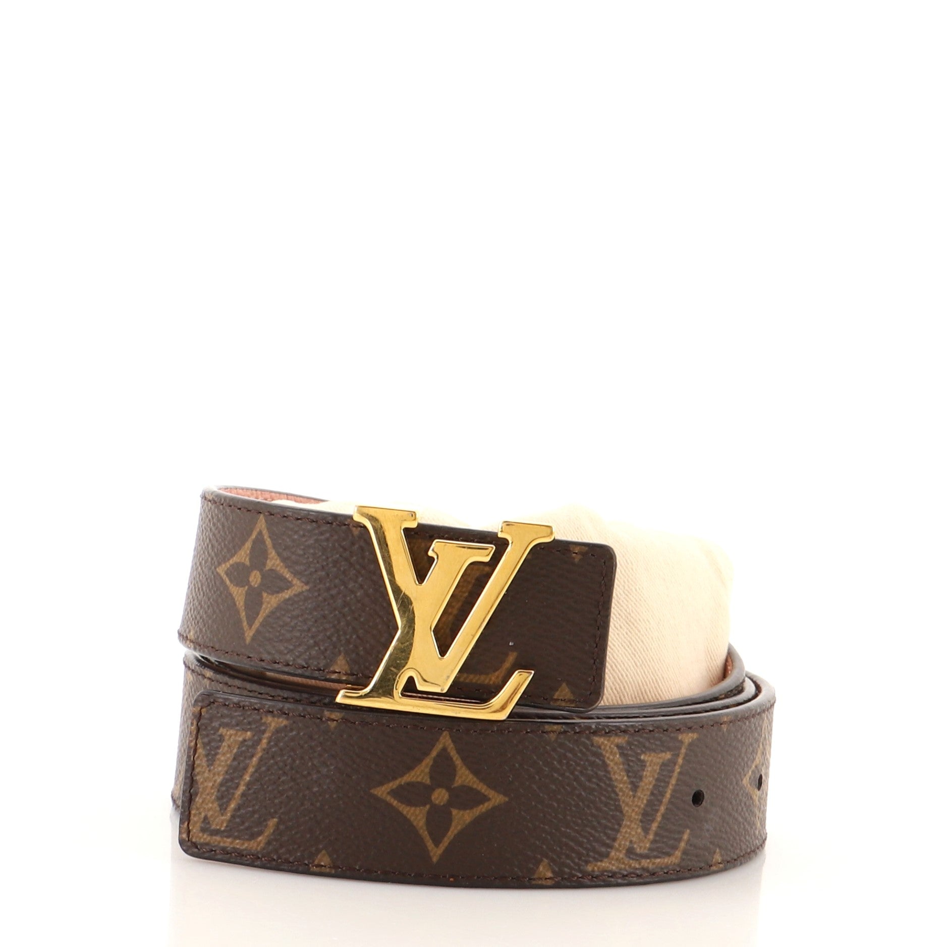 LV Initiales Reversible Belt Monogram Canvas and Leather Medium 90