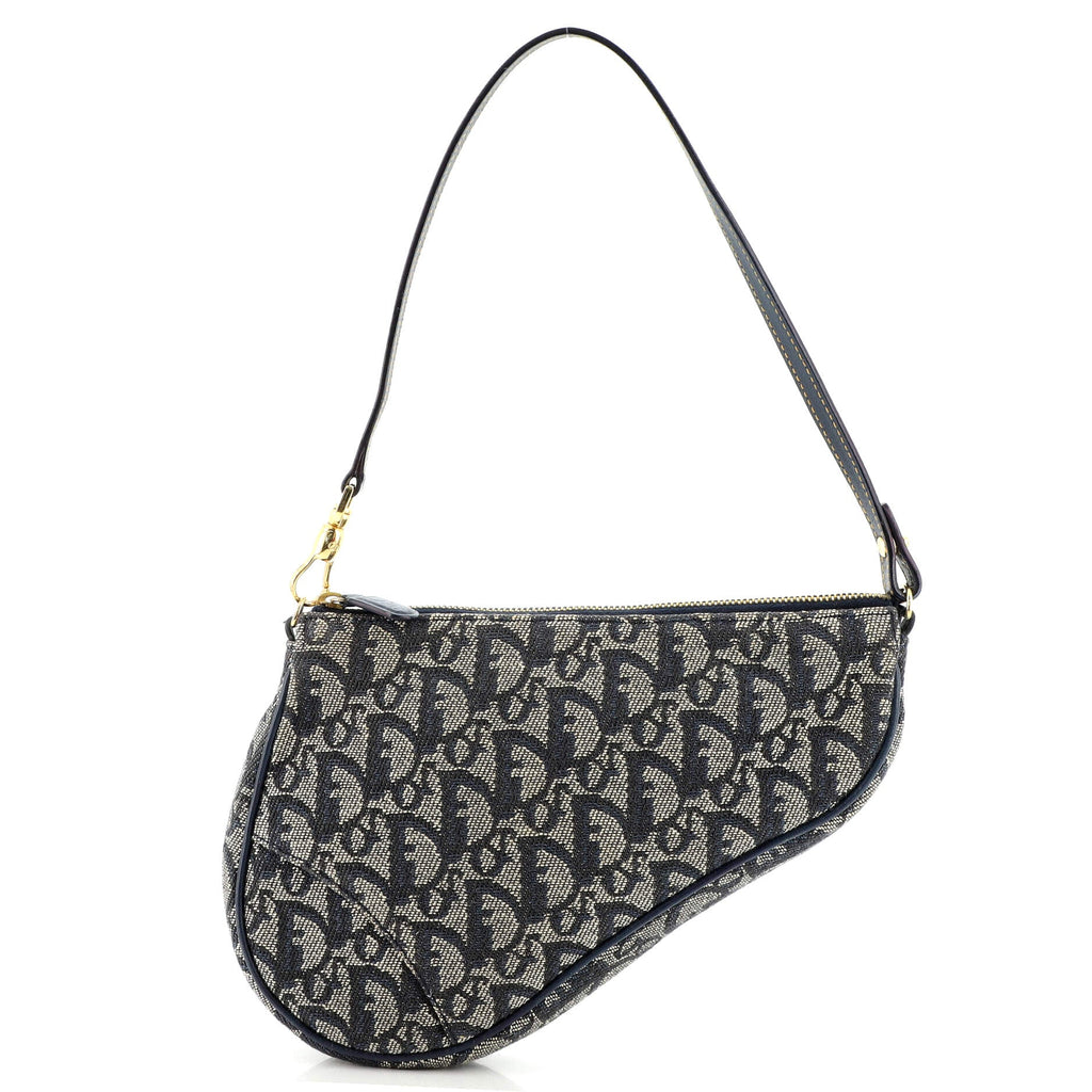 Vintage Saddle Bag Diorissimo Canvas Mini