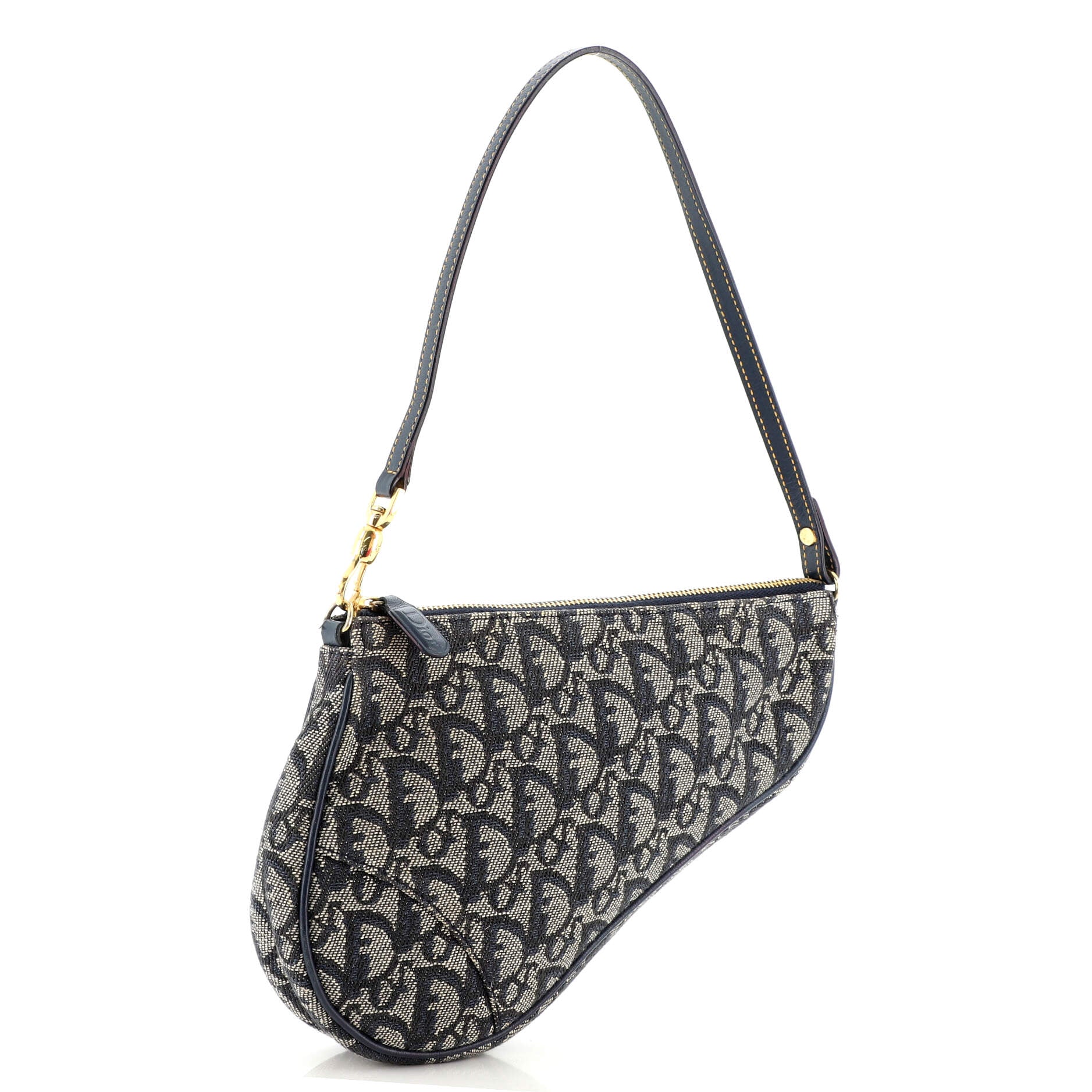 Vintage Saddle Bag Diorissimo Canvas Mini