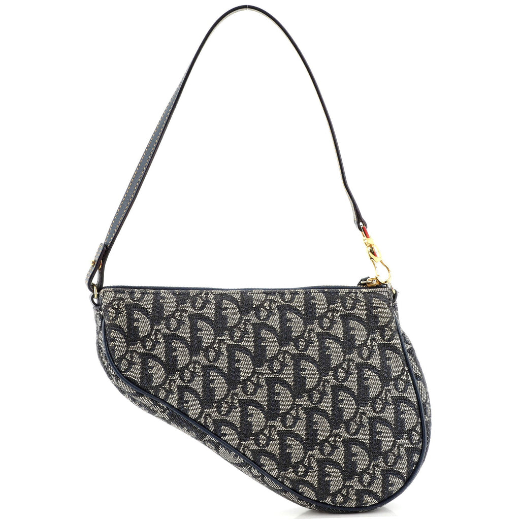 Vintage Saddle Bag Diorissimo Canvas Mini