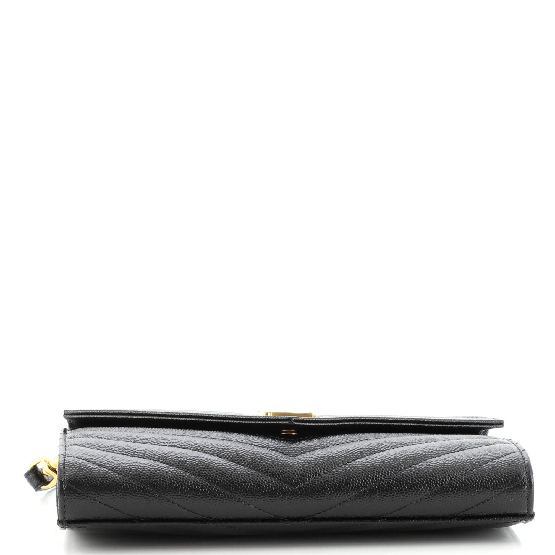 Classic Monogram Envelope Wristlet Clutch Matelasse Chevron Leather