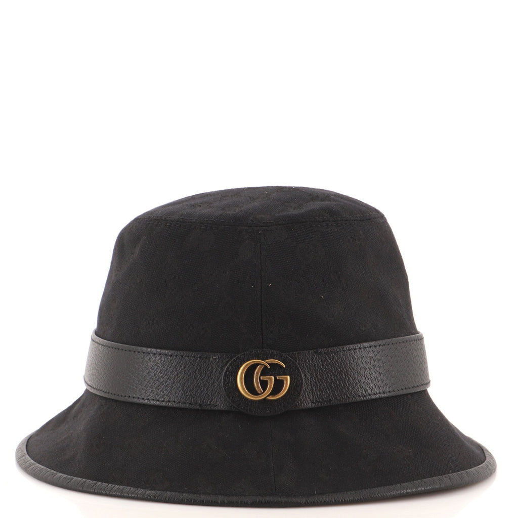 GG Logo Bucket Hat GG Canvas with Leather XXL
