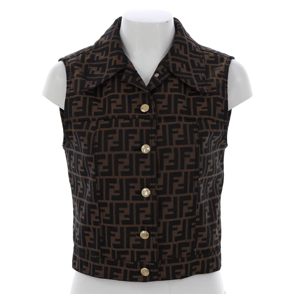 Women’s Vintage Button-Up Vest Polyester Blend