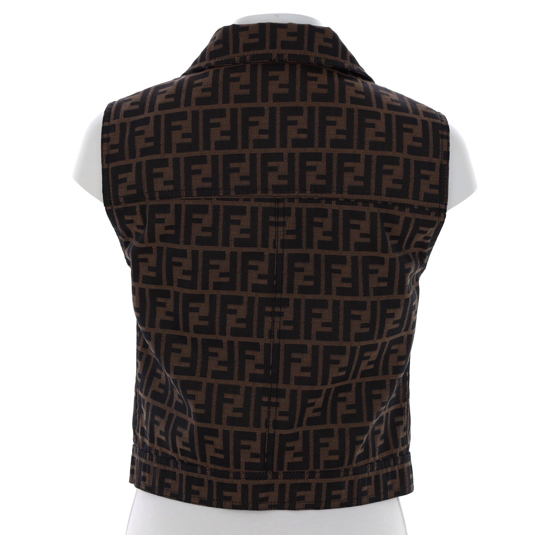 Women’s Vintage Button-Up Vest Polyester Blend