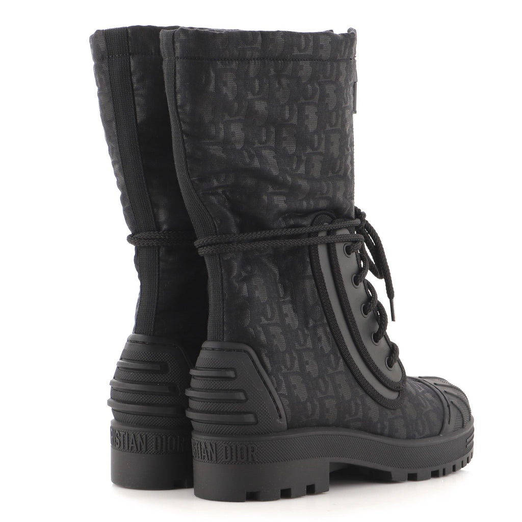 Women's DiorIron Ankle Boots Oblique Shiny Technical Fabric