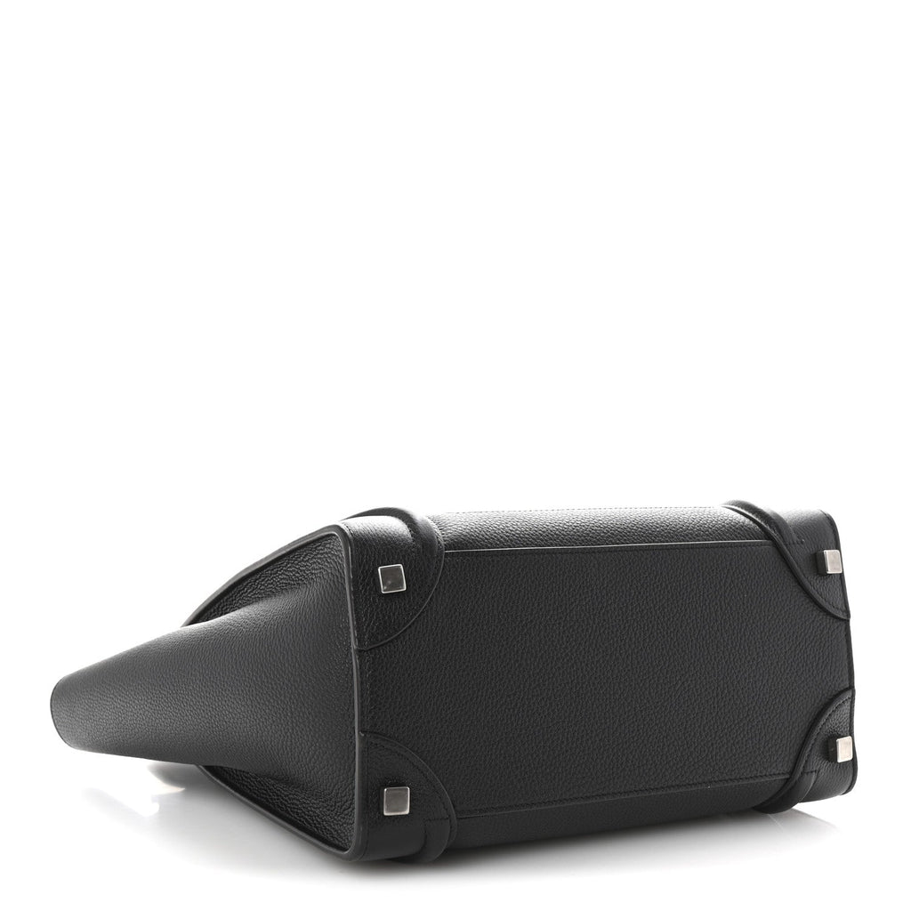 Drummed Calfskin Micro Luggage Black