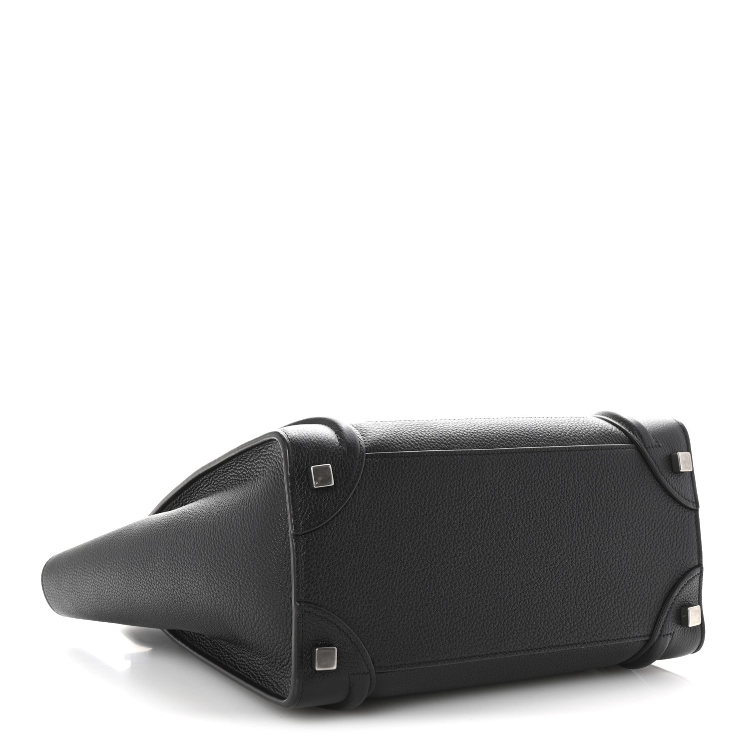 Drummed Calfskin Micro Luggage Black