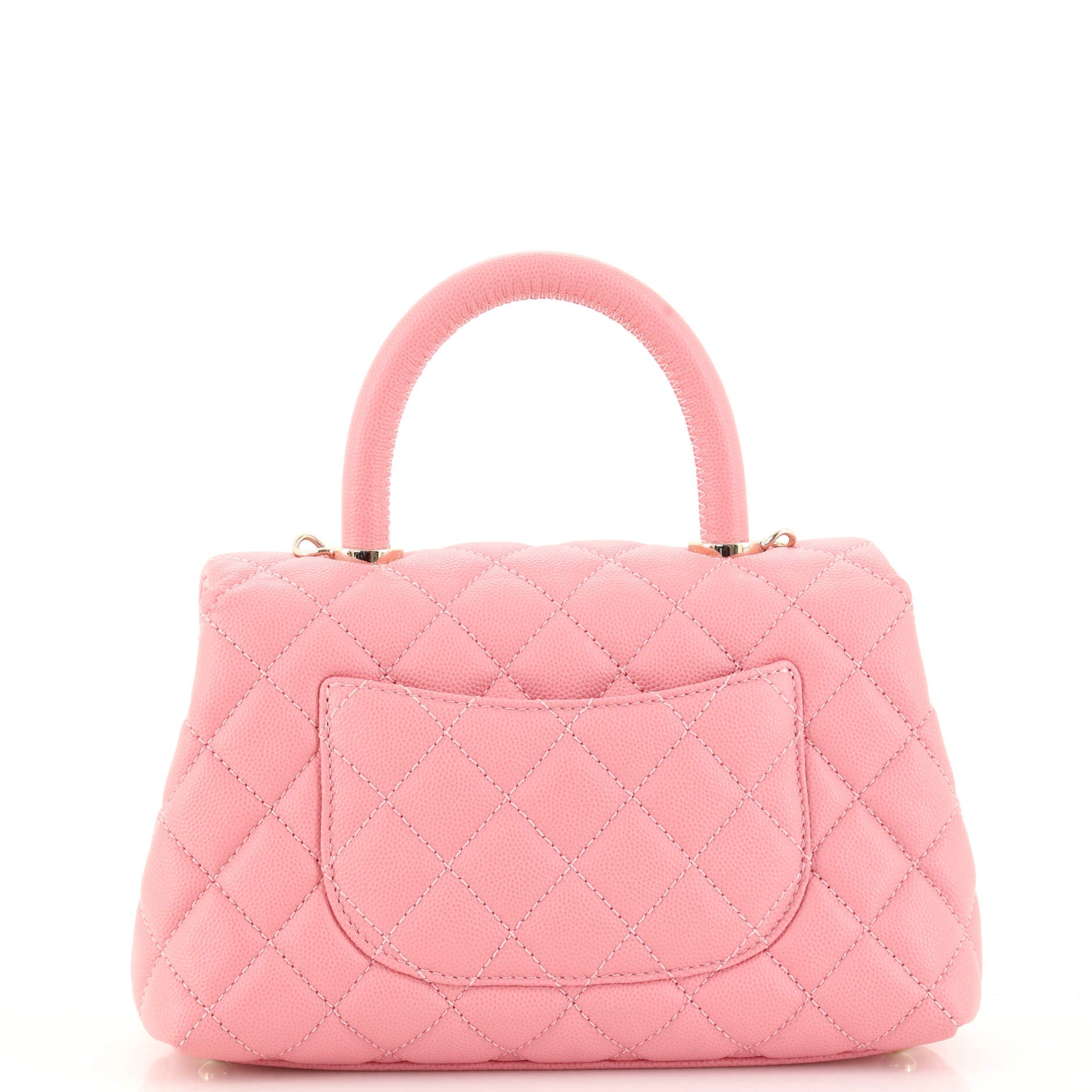 Coco Top Handle Bag Quilted Caviar Mini
