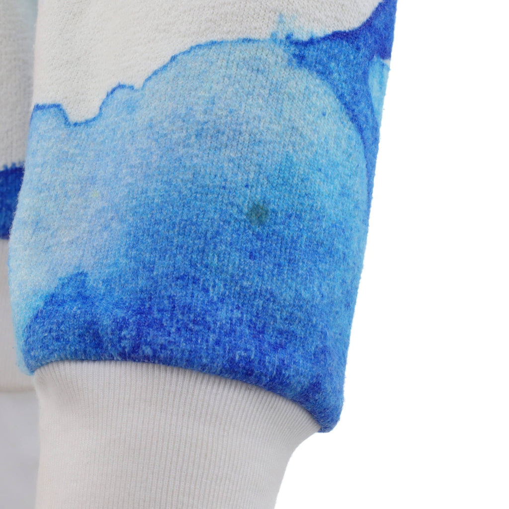 Men's Watercolor Giant Monogram Crewneck Sweatshirt Cotton Blend