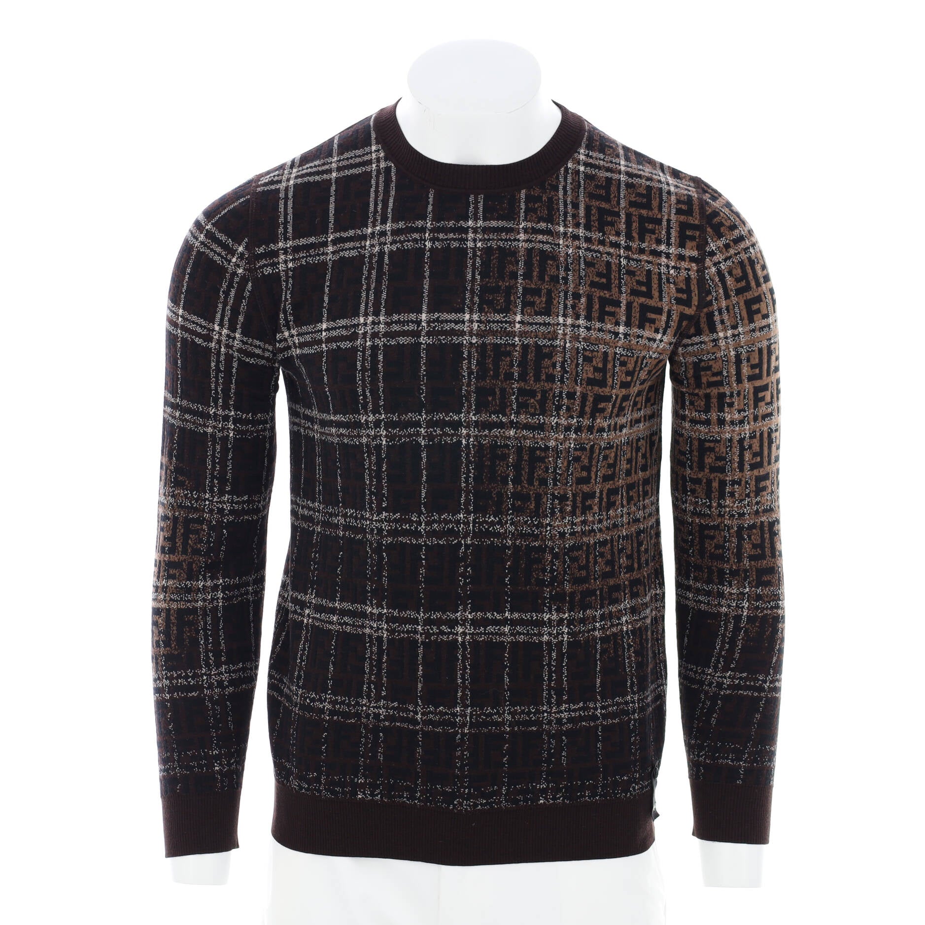 Men's Blurred FF Crewneck Sweater Wool