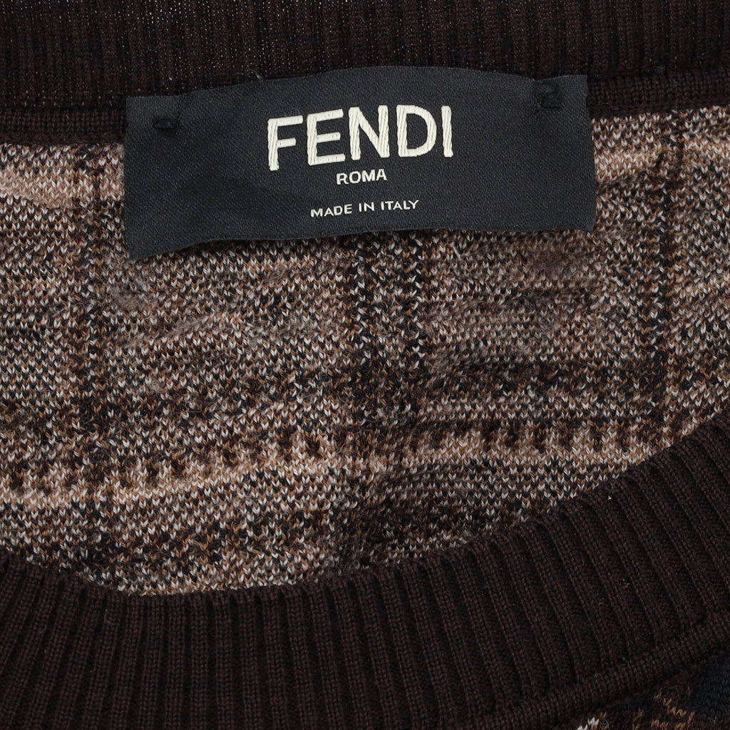 Men's Blurred FF Crewneck Sweater Wool