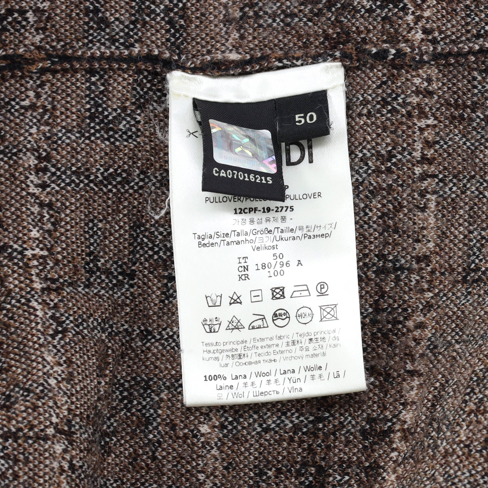 Men's Blurred FF Crewneck Sweater Wool