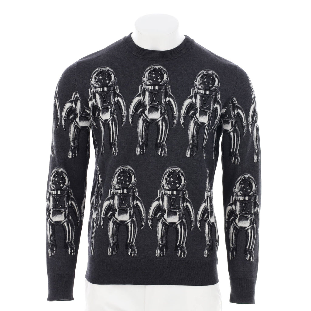 Men's Astronaut Crewneck Sweater Silk and Cotton Blend