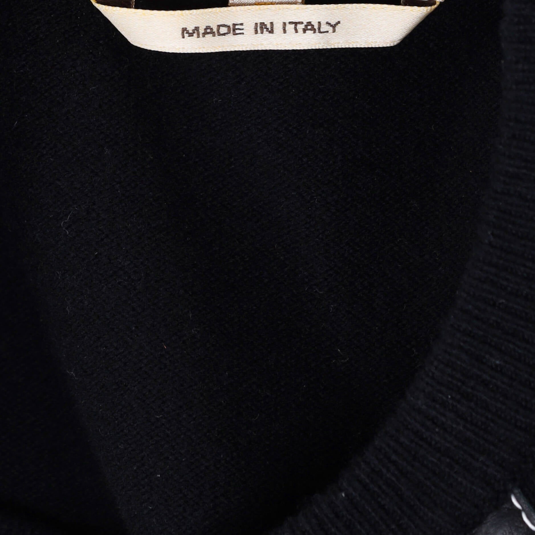 Men's Crewneck Stripe Sweater Wool with Lambskin
