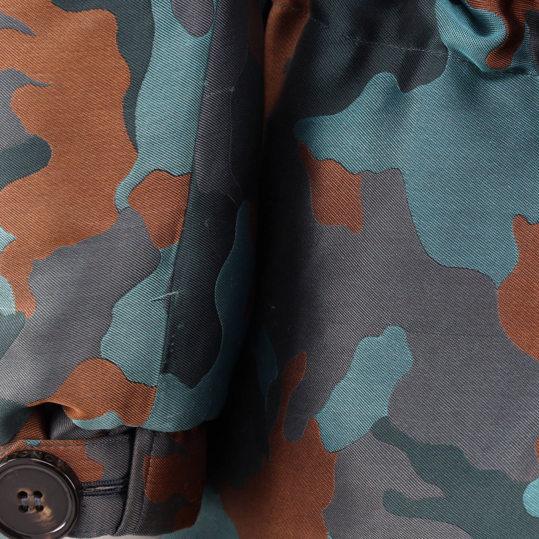 Women's Long Camouflage Jacket Acetate Blend with Down
