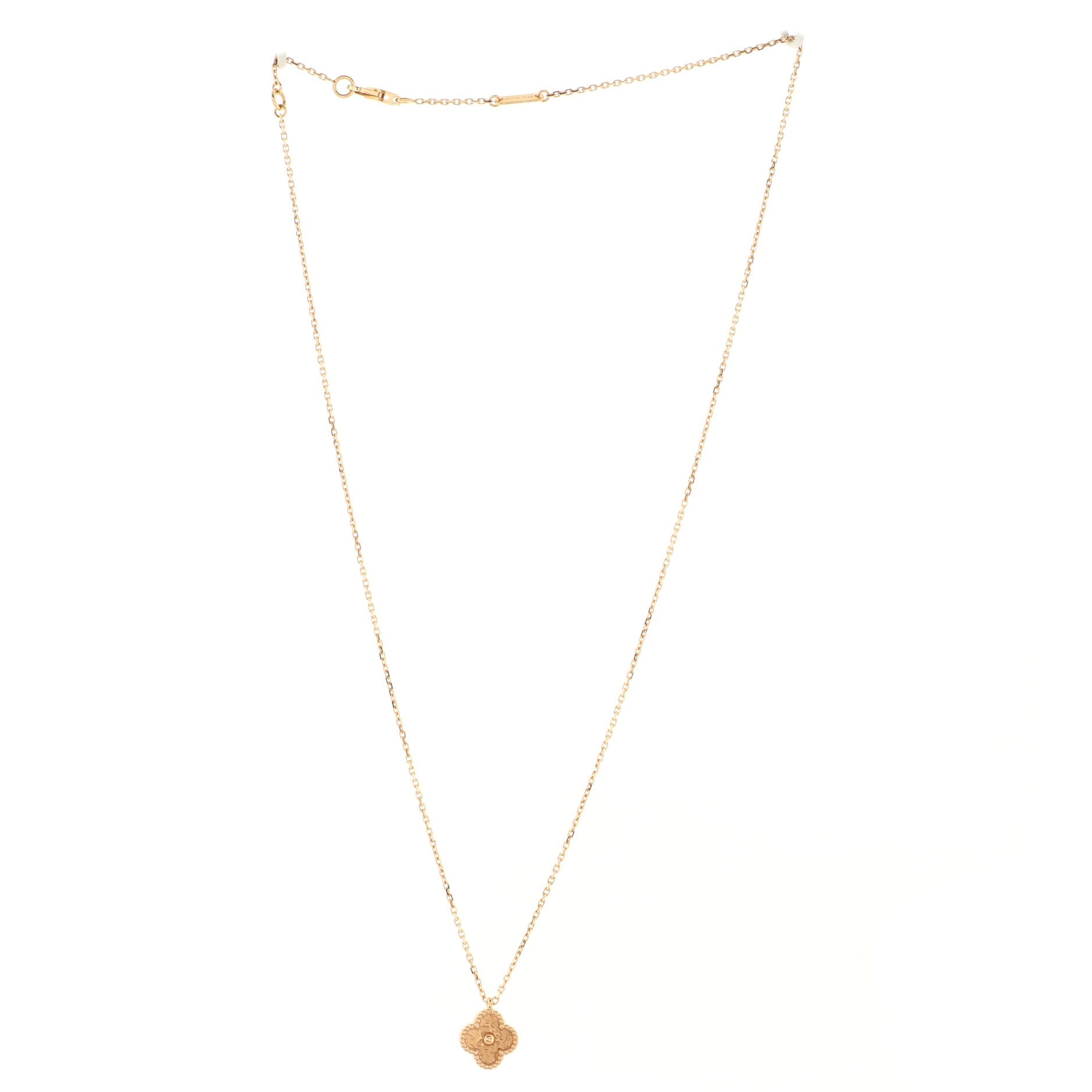 Sweet Alhambra Pendant Necklace 18K Rose Gold